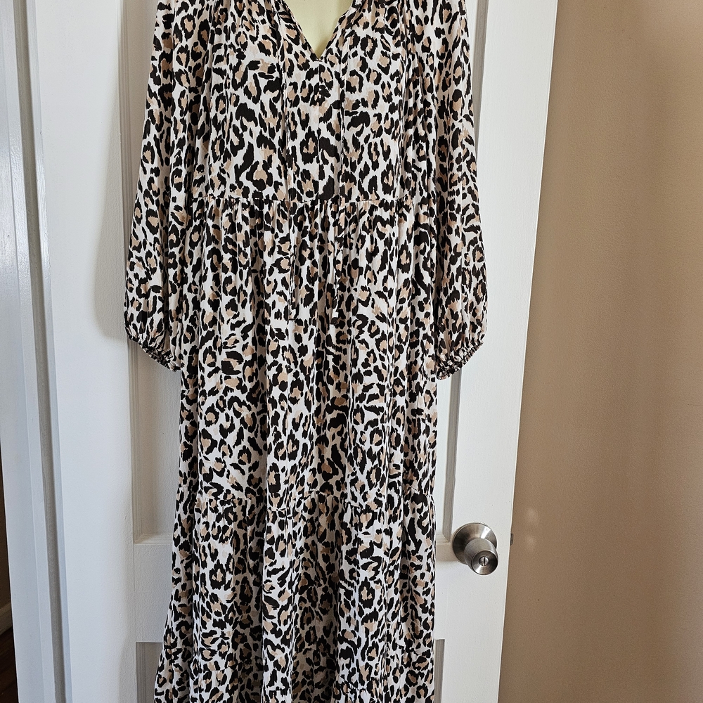 Banana Republic Leopard Print Maxi Dress